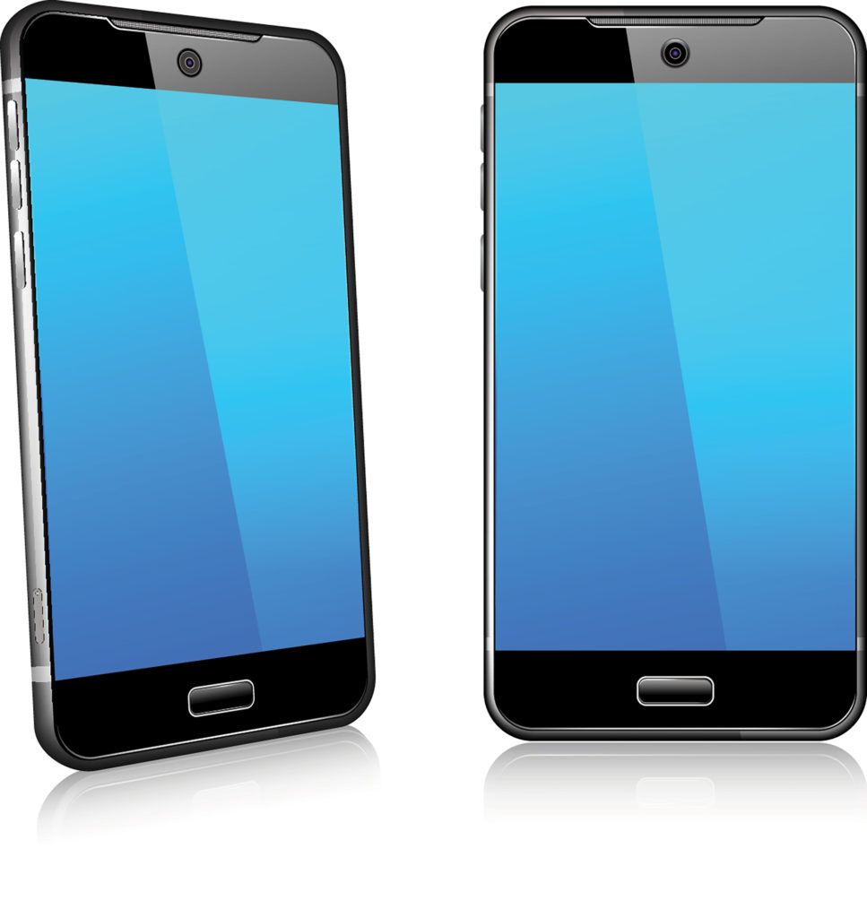 A pair of smart phones