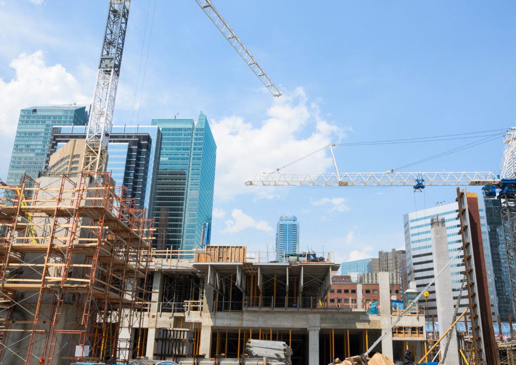 Construction of new office towers